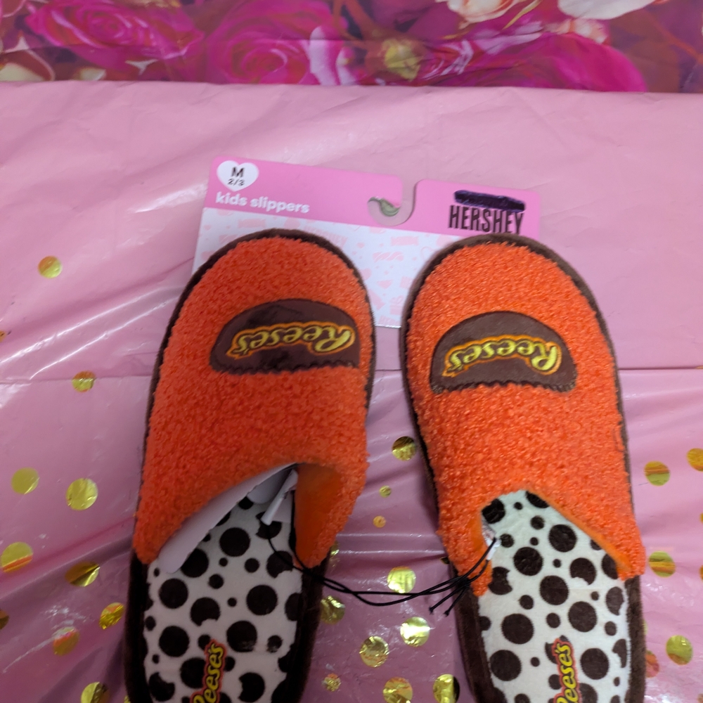 Hershey's Reese's Orange Kids Slippers